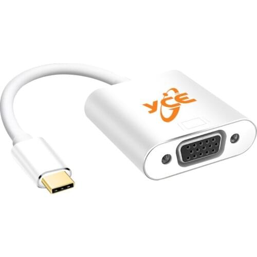 V66 3.1 Type C TO VGA/F ABS Material Male to Female Type C TO VGA/F ConverterCompatible Adapter for PC Computer TV Display Phone