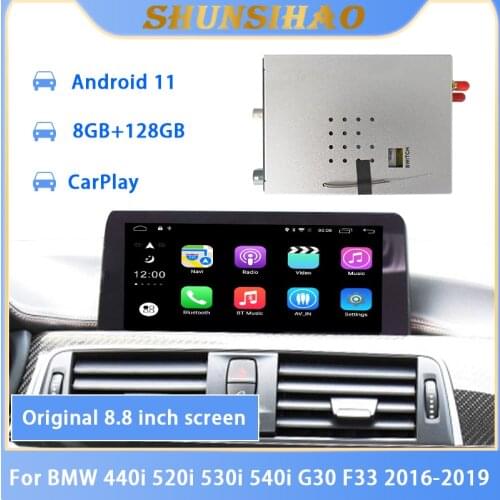 Android decoding box vehicle GPS navi for BMW 8.8" 440i 520i 530i 540i G30 F33 2016-2019 multimedia video interface carplay 128G