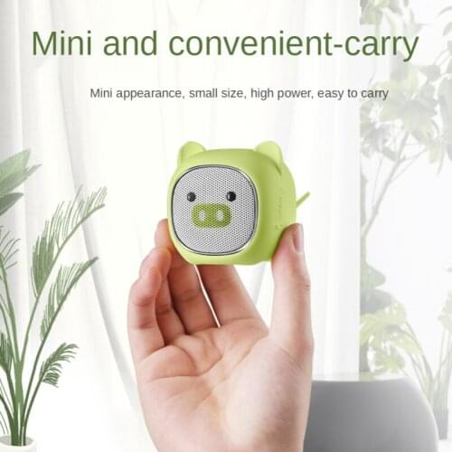 Wireless Bluetooth Speaker Subwoofer Small Stereo Loud Volume Cute Girl Mini Portable Square Dance Karaoke Player Card