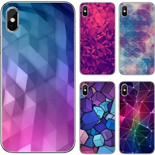 Purple-Geometric-Ice-Cube-Art For Huawei Honor 6 6A 7 7X 7A 7C 8 8C 8X 9 9X 10 10i 20 Lite Play Pro Case Cover