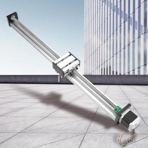 CNC Linear Motion Stage Slide 1204 Ball Screw Linear Slide Rail Set Long Stage Actuator Stroke 500mm+42 Stepper Motor