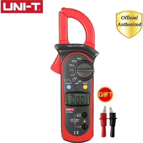 UNI-T UT201/UT202/UT202A/UT203/UT204/UT204A 400-600A Handheld Digital Clamp Tester NCV DC/AC Multimeter Resistance Meter
