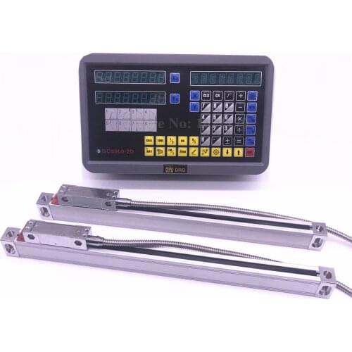 Milling Lathe 2 Axis DRO kit GCS900-2D Two Axes DRO Digital Readout Display And 0.001mm 0.005mm 5VDC Linear Scale Linear Encoder