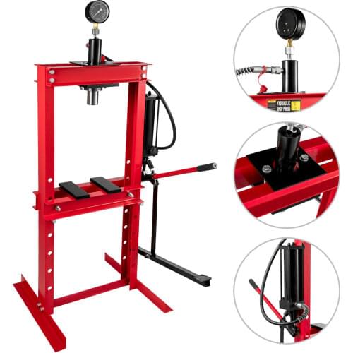 Hydraulic Press Shop Floor 12 Ton 26455 lbs Steel Plates With Foot Pedal Pump