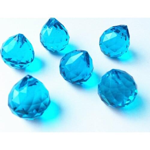 Top Quality 10pcs/Lot Red 20mm Crystal Lighting Balls (Free rings) Crystal Chandelier Faceted Sphere Parts Glass Pendants