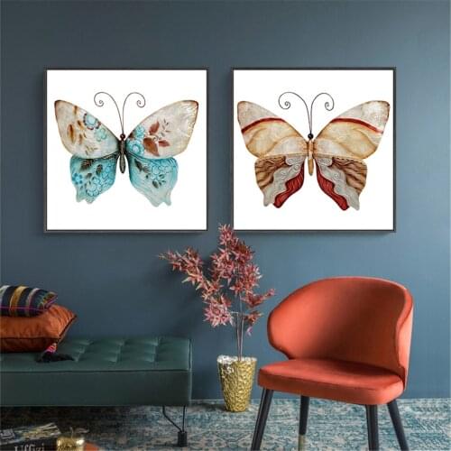 Colourful Art Big Butterfly Specimens Animals Poster Canvas Print Painting Wall Art Living Room Home Decoration