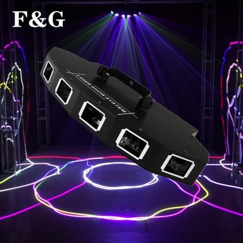 New LED six eyes RGBWY laser disco party DMX512 light projector DJ music Christmas club professional stage lighting