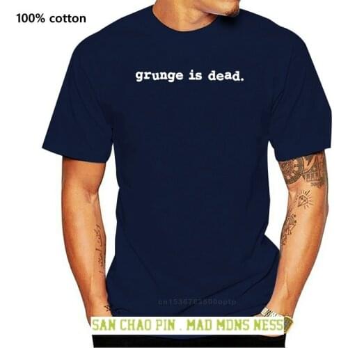 2019 Summer Grunge is Dead kurt cobain 90s rock T Shirt Men Funny Cotton Short Sleeve T-shirt male camiseta hombre