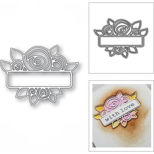 New Rose Label Flower Tag 2020 Metal Cutting Dies for DIY Scrapbooking Paper Decorative and Card Making Embossing Craft No Stamp