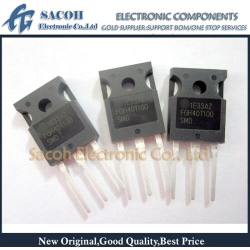 Free Shipping 10Pcs FGH40T100SMD or FGH40T120SMD FGH40T120SQDNL4 FGH40N120AN TO-247 40A 1000V Field Stop Trench IGBT