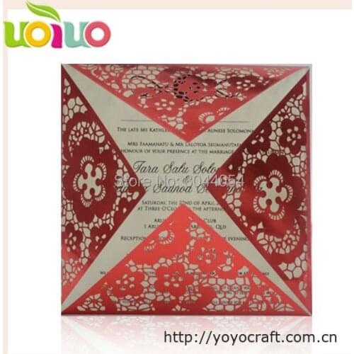 New design best sell top 1 selling wedding invitation card simple european style vintage laser cut invitation card greeting card