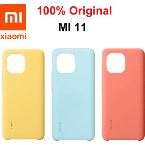 Original Xiaomi Mi 11 Silicone Case Skin-friendly Soft Back Cover