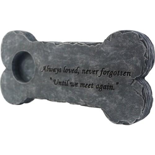 Memorial Pet Tombstone Mold Dog Bone Paw Shape Epoxy Resin Casting Silicone Molds Photo Frame Candle Holder DIY Making N58F