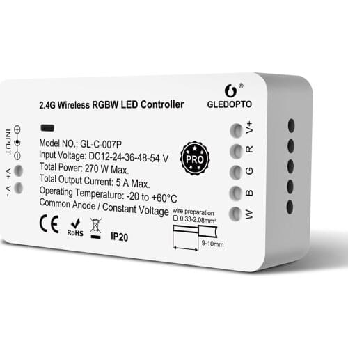 Zigbee 3.0 Smart Pro RGBCCT RGBW CCT Sigle color DIM Controller Max 270w Work with Alexa Echo Plus SmartThings RF Remote