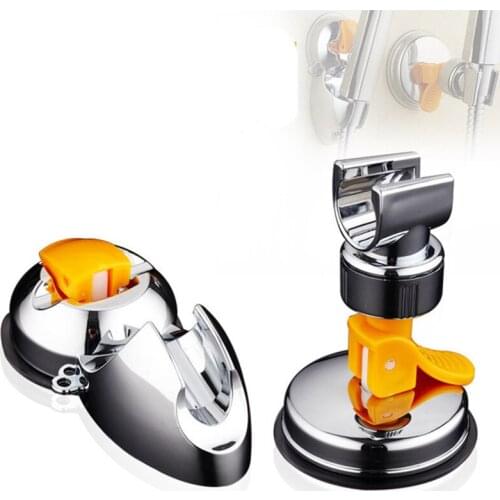 Adjustable Self-adhesive Handheld Suction Shower Holder Up Chrome Polished Wall Mounted Bathroom Shower Holder Holder wholesale