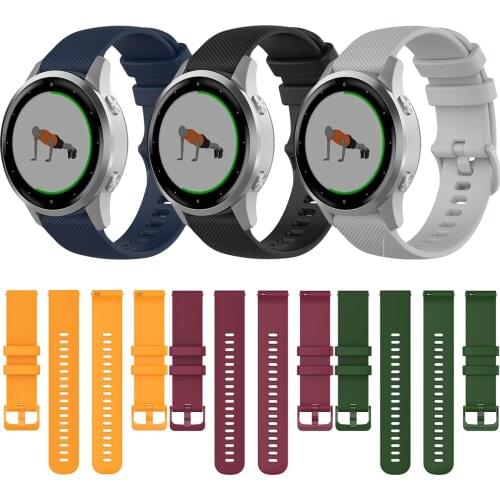 22mm 20mm Silicone strap compatible for Samsung watch3/Active 2/Huawei watch GT2/Amazfit GTR/Garmin vivoactive3 Replacement band