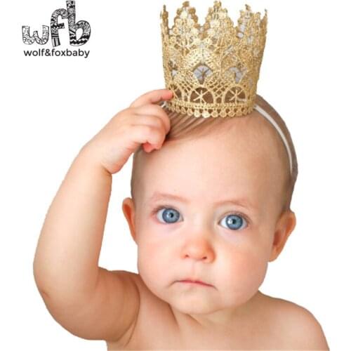 Retail headband crown elastic hair band fashion hair accessories baby infant Kids children