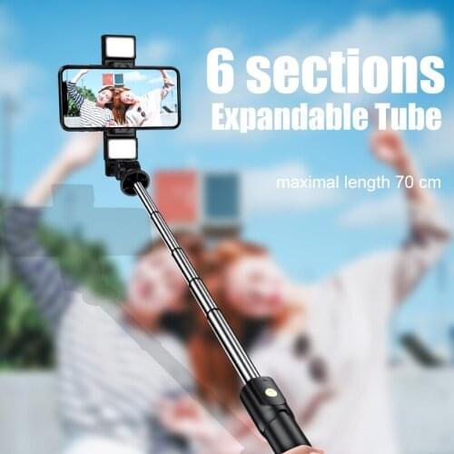 K12D Remote Bluetooth Selfie Stick With Mirror High Quality Selfie Stick Tripod With Bluetooth For ios/ Android With Mirror