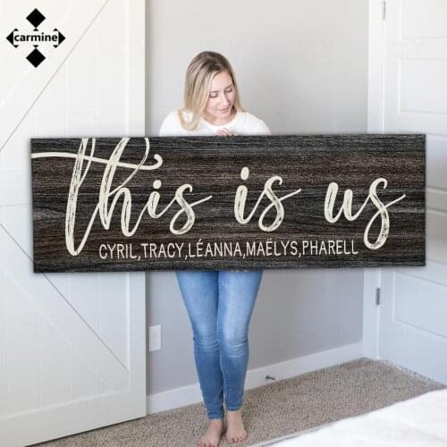 Custom Family Poster Personalized This is Us Custom Print Wall Art Canvas Painting Interior Paintings for Home Decor Name Custom