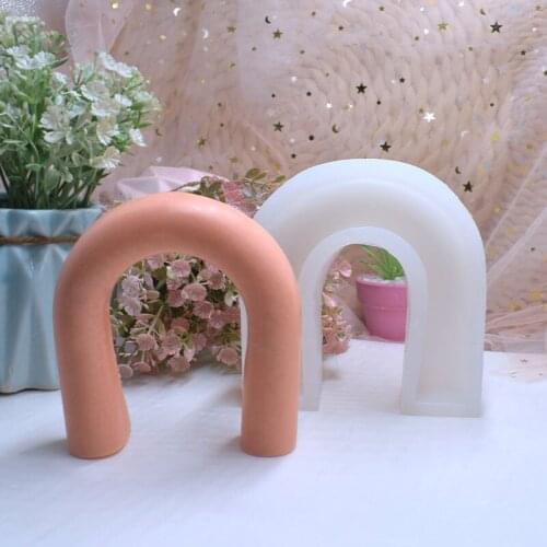 3D Creative Geometric Shape Silicone Mould DIY Aromatherapy Soap Candle Silicone Mold for Epoxy Resin Plaster Home Ornaments