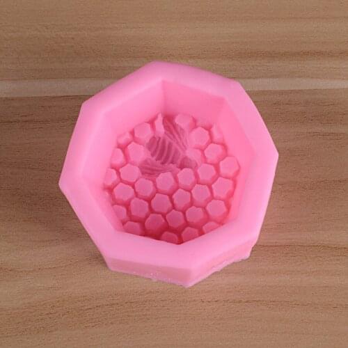 Honeycomb Hive Bees Turn Sugar Silicone Moulds DIY Chocolate Mousse Cake Decoration for Soaps