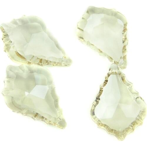 Cognac 38mm-76mm Crystal Glass Chandelier Crystal Maple Leaf Crystal Hanging Pendant For Lamp Part