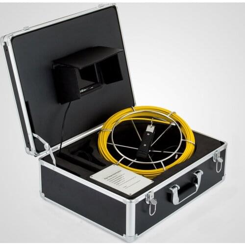 Pipeline Sewer Camera System With 12 Adjustable LED 7Inch 12V4500MA Lithium Battery Waterproof Industrial Camera 20M 23MM