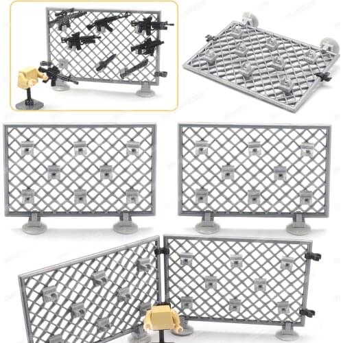 Military Figures Weapons Hanging Net Place The Wall Building Block WW2 Equipment Net Model Child Christmas Gift Boy Creative Toy