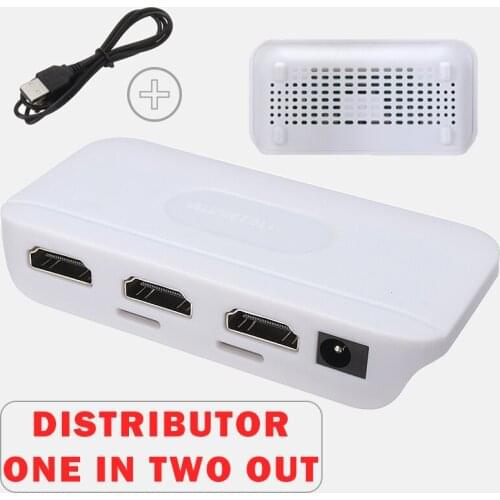 HIgh Quality 1 In 2 Out Video Switch Box Full HD 1080P HDMI-compatible Distributor Switcher With USB Power Cable