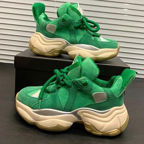 Platform Sneakers For Women 2021 Spring Luxury Designers Ladies Sports Casual Shoes Woman Fashion Old Dad Shoes Platform Sneaker