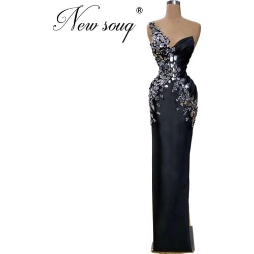 Dubai Sparkly Sequins Women Prom Dress Single Shoulder Formal Dresses 2020 Custom Robe De Soiree Saudi Arabia Chic Evening Gowns