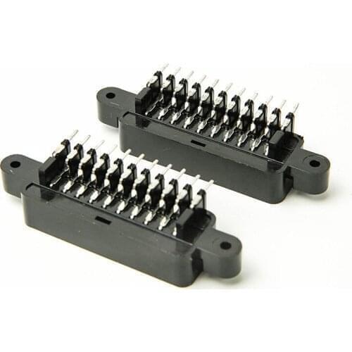 10PCS SCART Socket Broom Head 90 Degrees Female Connector Binaural SCART Socket 21 Pin