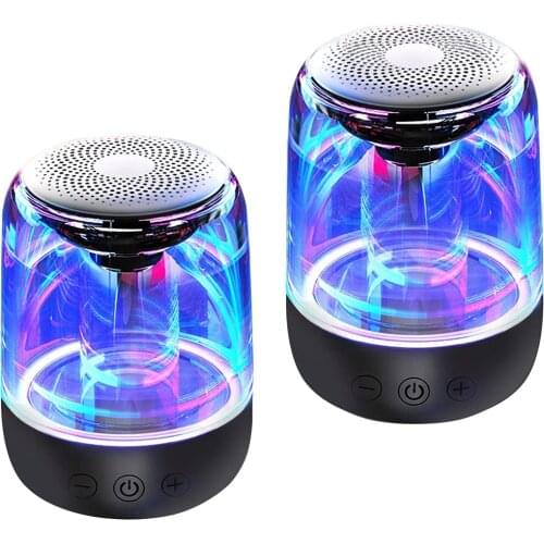 2Pcs Portable Vehicle-mounted Wireless Bluetooth Speaker with Colorful Light - Higher Edition