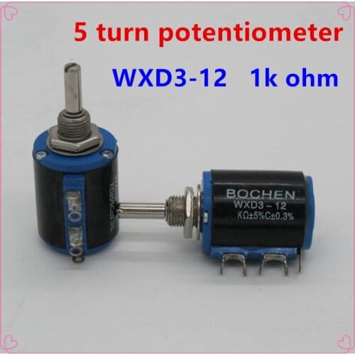 20PCS WXD3-12 2W 1K ohm WXD3-12-2W 5 ring multi-circle precision wire-wound potentiometer