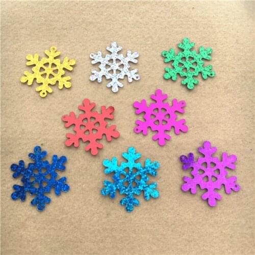 20Pcs/10g/Bag Laser 40mm Snowflake Large Sequins PVC Flat Loose Paillettes DIY Sewing Wedding Craft Christmas Home Accessories