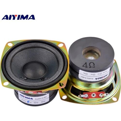 AIYIMA 2PCS 3 inch Audio Portable Speaker 4Ohm 10W Full Range Neodymium Tweeter Altavoz loudSpeaker Home Theater Sound System