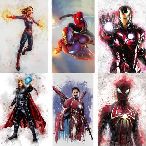 5D DIY Diamond Painting Disney Marvel Superhero Avengers Iron Man Captain America Cross Stitch Kit Embroidery Mosaic Home Decor