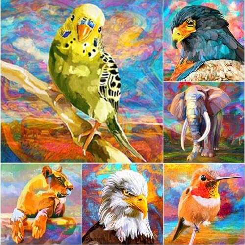New 5D DIY Diamond Painting Animal Cross Stitch Eagle Diamond Embroidery Full Square Round Drill Crafts Manual Home Decor Gift