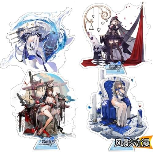 Anime Game Azur Lane Z23 FFNF Saint Louis IJN Amagi Hermione HMS Unicorn Cosplay Acrylic Figure Display Stand Model Plate Decor