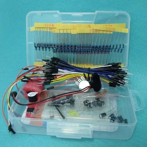 ASK-01 Electronic Project Starter Kit for Arduino Cable wire Resistors Capacitor