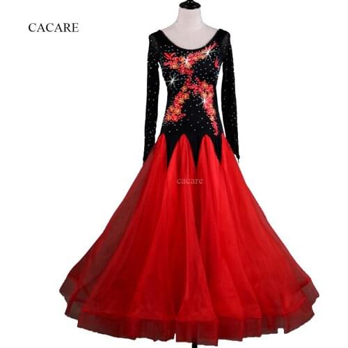 Ballroom Waltz Dresses Dance Competition Dresses Ballroom Dress Standard Customize D0371 Big Hem Rhinestones Customize Support
