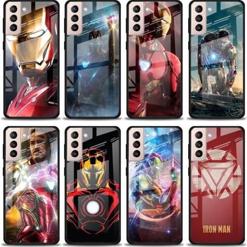 Marvel Iron Man Tempered Glass Cover For Samsung Galaxy S21 Plus Ultra M21 M31 M51 A52 A72 Phone Case Coque