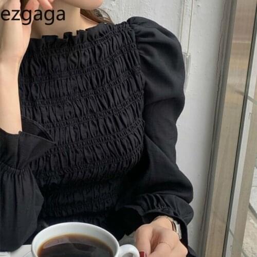 Женские рубашки с рюшами Ezgaga China At AliExpress