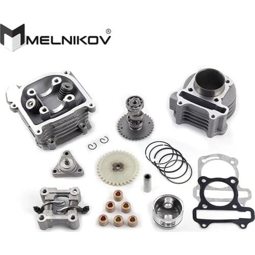 GY6 50cc 80cc upgrade 100cc QMB139 4 STROKE CYLINDER KIT Head Racing Exh Camshaft Rollers Oil Gear Rings Arms Assemly