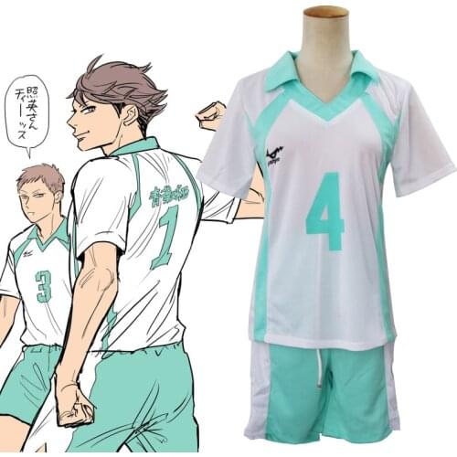 Haikyuu Aobajohsai High Summer Cosplay Oikawa Tooru Yocchin Volleyball Team Jersey Sportswear Seijoh Costume T-Shirt+Shorts Set