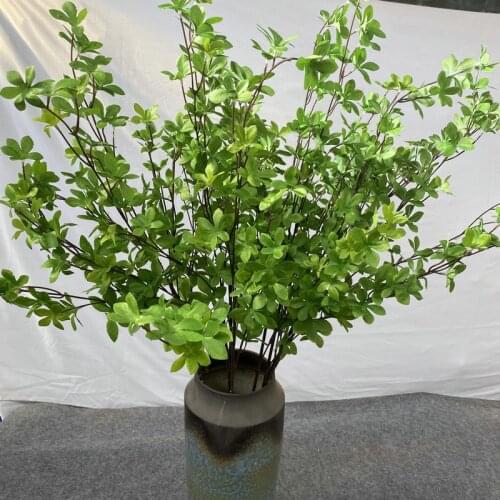 Japanese-Style Bell Leaf Quad Fork Artificial Potted Plants Indoor Decoration Wedding Hall Decorative Flower