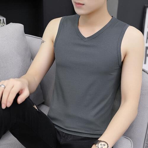 Summer Men Bodybuilding Tank Tops Gym Workout Fitness Modal Bodybuilding Clothing Fitness Mens Sport Casual Style Vest L12