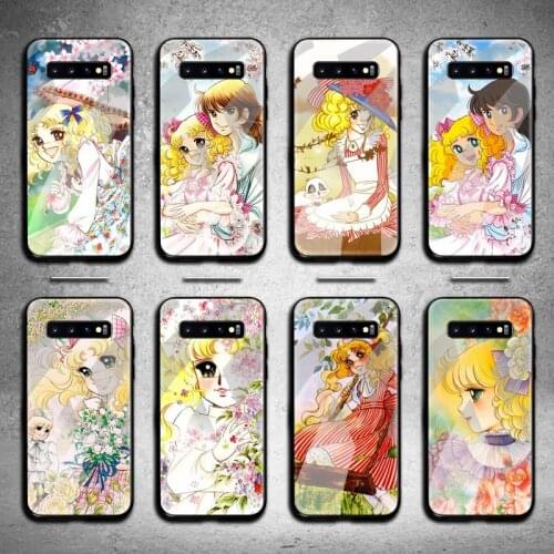 Cute Princess Manga Candy Phone Case Tempered Glass For Samsung S20 Plus S7 S8 S9 S10 Note 8 9 10 Plus