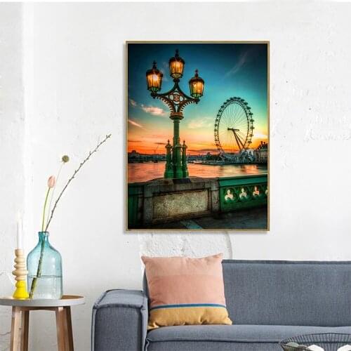 5D Poured Glue Diamond Painting Kits Ferris Wheel Mosaic Picture Handmade Embroidery Cross Stich Art Crafts Home Decor