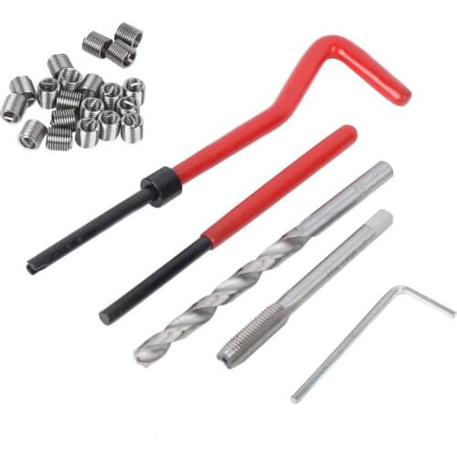 25pcs Thread Repair Kit M6 Screw Thread Inserts For Restoring Damaged Threads Repair Tools